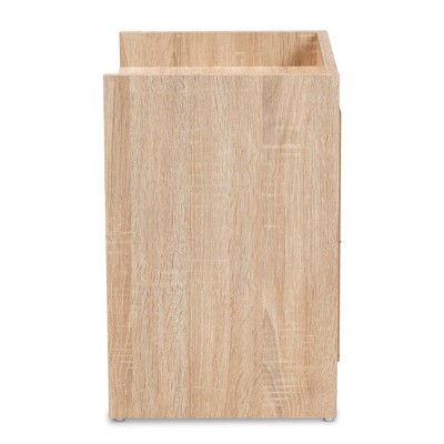 Hale Oak Brown 2-Drawer Modern Nightstand