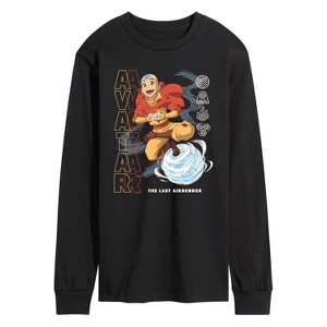 Men's - Avatar: The Last Airbender - Aang Air Bending Long Sleeve Graphic T-Shirt - 1 of 4