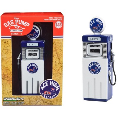 1951 Wayne 505 Gas Pump ace High White And Blue vintage Gas Pumps Series  14 1/18 Diecast Replica By Greenlight : Target
