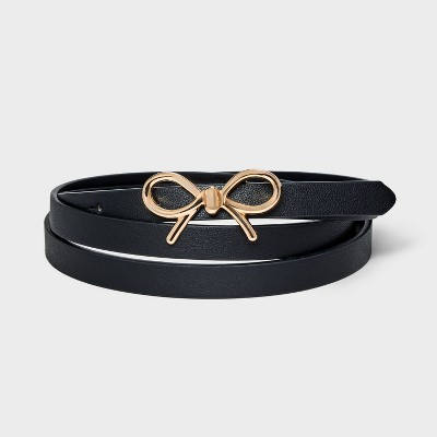 Women's Bow Belt - Ava & Viv™ Black 2X