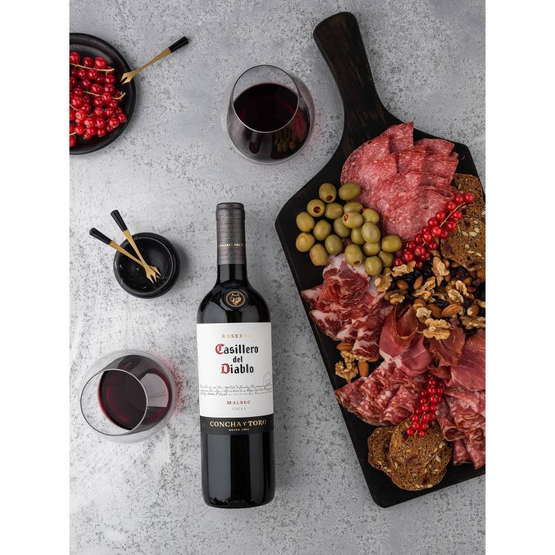 Casillero Del Diablo Malbec Red Wine - 750ml Bottle, 4 of 6