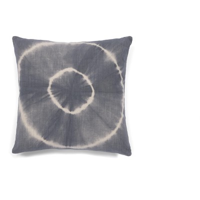 Aria Grey Medallion Tie Dye Decorative Pillow - Shiraleah