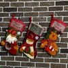 3PCS 18 inch Classic Large Stockings Santa Snowman Reindeer Xmas Family Holiday Party Decorations Red Green White Soft - 4 of 4