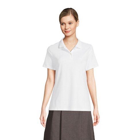 Lands' End School Uniform Women's Short Sleeve Feminine Fit Interlock ...