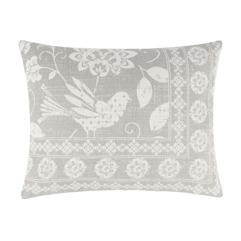 Filigree Grey Bird Decorative Pillow - Levtex Home, 1 of 4