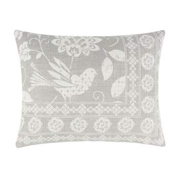 Filigree Grey Bird Decorative Pillow - Levtex Home