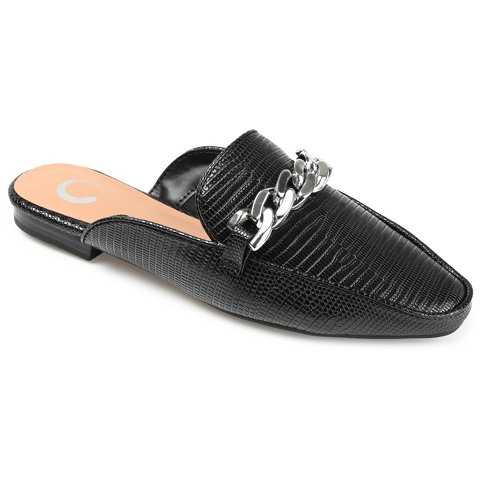 Женские сабо Journee Collection Women's Hazina Slip On Square Toe Mules Flats Black 9