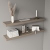 SEVOBAL Utility Storage Shelves Floating Shelf Set of Two Modern Space Saving Display for Living Room, Gray, 9.8"*47.3"*1.5" - 3 of 4
