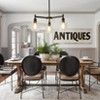 Matte Black 3-Light Farmhouse Chandelier with Clear Cylinder Glass Shades Adjustable Height for Dining Room Kitchen Island Living Room - 4 of 4