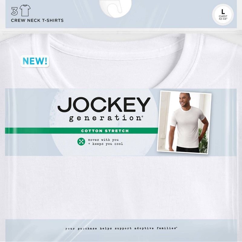 Jockey Generation™ Men's Cotton Stretch Crewneck 3pk T-Shirt, 5 of 8