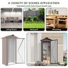 2.5x1.4FT Outdoor Metal Backyard Storage Shed with Waterproof Galvanized Iron,Compact Garden Tool Shed,Lockable Metal Storage Cabinet-Coolbibila - 2 of 4