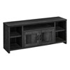 60" Laminate TV Stand with Black Metal Handles, Storage Cabinet, and Easy Cable Management for Living Room - 2 of 4