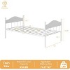 Acekool Twin Metal Daybed, White Platform Day Bed with Arched Headboard & Underbed Storage for Living Room or Guest Room - 3 of 4