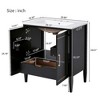 30-Inch Bathroom Storage Cabinet with Ceramic Basin and Built-In Hidden Drawers - 4 of 4