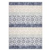 Modern Washable Area Rug for Living Room, Floral Pattern Floor Rug with Non Slip Backing, Low Pile Stain Resistant Floor Carpet - 2 of 4