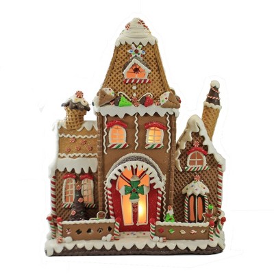 Christmas 16.0" Fancy Gingerbread House Electric Plug In C7 Bulbs  -  Decorative Figurines