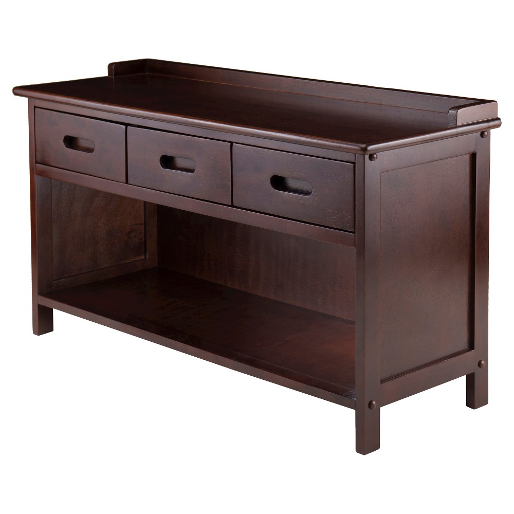 Adriana Entryway Storage Bench Walnut - Winsome
