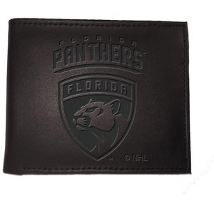 Evergreen NHL Florida Panthers Black Leather Bifold Wallet Officially Licensed with Gift Box - 1 of 2