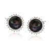 Ross-Simons 7-7.5mm Multicolored Cultured Pearl and .39 ct. t.w. Diamond Jewelry Set: 3 Pairs Of Earrings in Sterling Silver - 3 of 4