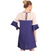 Women's Lace and Keyhole Bell Sleeve Dress - umgee - 3 of 3