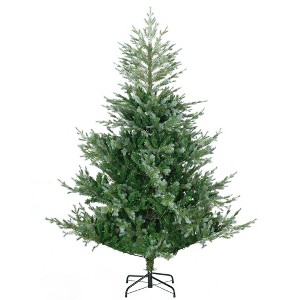 6/7.5 ft Artificial Christmas Tree Holiday D¨¦cor with 795/1288 Branches, Auto Open, Steel Base, Wide Shape, Easy-to-Shape Branches - 1 of 4