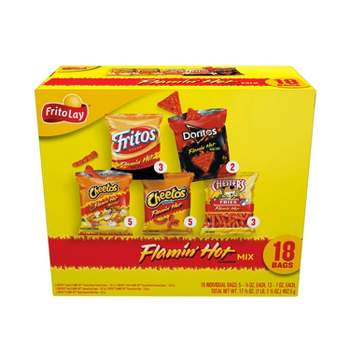 Frito-Lay Flamin' Hot Mix, Variety Snack Pack - 18ct
