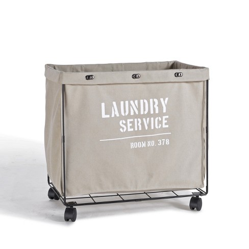 foldable laundry basket on wheels