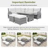 Maggift Rattan Patio Seating Set, Rattan Sectional Furniture Set with Cushions and Center Table for Patio, Lawn, Backyard, Pool, Beige, - 4 of 4