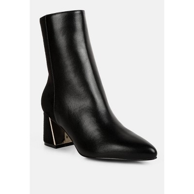 Desire Suede Back Panel High Ankle Women Boots