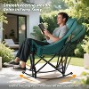 Docred Folding Rocking Camping Chair, Portable Outdoor Rocker with Cooler Bag, 400lbs Capacity, 600D Oxford Fabric, Padded Rocker Chair - 3 of 4