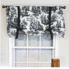 RLF Home Modern Design Classic Pique Tie-Up Window Valance 50" x 18" Black - 2 of 4