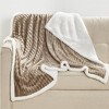 Kate Aurora Ultra Soft & Plush Cozy Corduroy Faux Shearling Accent Throw Blanket - 50"x60" - 2 of 3