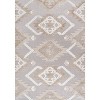 Sumak High-Low Pile Neutral Diamond Kilim Indoor/Outdoor Area Rug - JONATHAN Y - 2 of 4