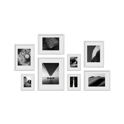 Haus and Hues Carlisle Gallery Wall Frame Set with Real Glass and Mat