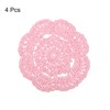 Unique Bargains Cotton Embroidered Lace Vintage Coasters 4 Pcs 3.94" - 3 of 4