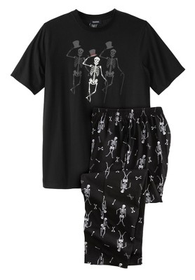 KingSize Men's Big & Tall Lightweight Cotton Novelty PJ Set