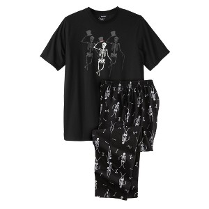 KingSize Men's Big & Tall Lightweight Cotton Novelty PJ Set - 1 of 3