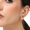 SOHI Women's Gold  Eye Stud Earrings - 3 of 3