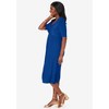 Jessica London Women's Plus Size Stretch Knit Pleated Front Dress - 4 of 4