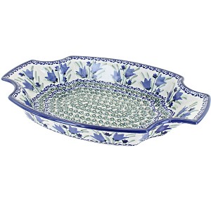 Blue Rose Polish Pottery 1208 Zaklady Large Serving Tray - 1 of 1