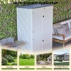 Ridstar 74.25 in. H Large Outdoor Lockable Storage Cabinet for Backyard, Patio & Garden-Ivory White - 3 of 4