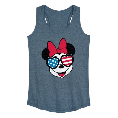 Women's Disney Americana Graphic Racerback Tank - Heather Blue - 1x ...