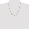 Black Bow Jewelry 2.2mm, 10k Yellow Gold, Solid Concave Figaro Chain Necklace - 2 of 4