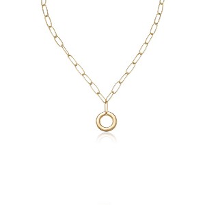 Paperclip Link Initial Necklace - Ettika - 1 of 2