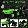 Kids 3-in-1 Driving Excavator, Tractor with Detachable Trailer, Driving Car Toy with Remote Control, Excavator, LED Lights, Music - 2 of 4
