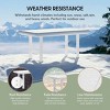 WestinTrends Ashore Outdoor Modern HDPE 66" Wide Rectangle Patio Dining Table for 6 - 3 of 4