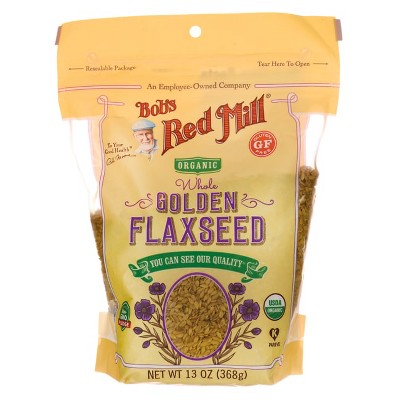 Bob's Red Mill Organic Whole Golden Flaxseed.
