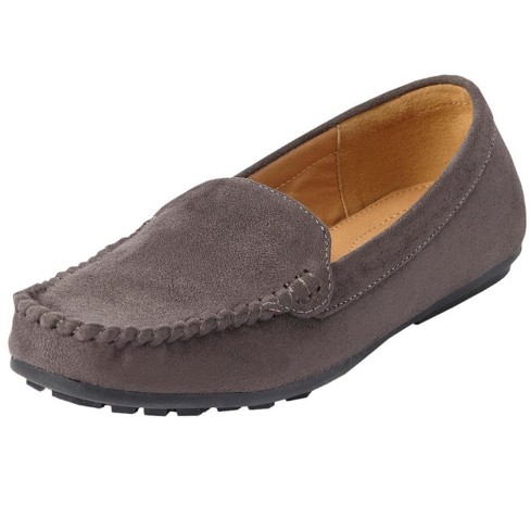 Comfortview Women s Wide Widths Available The Milena Slip On Flat 8 1 2 W Slate Grey