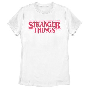 Women's Stranger Things Dripping Logo T-Shirt - 1 of 4