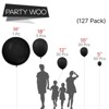 PartyWoo Balloons Black Matte 36 18 12 10 5 Inch 127 pcs - 2 of 4